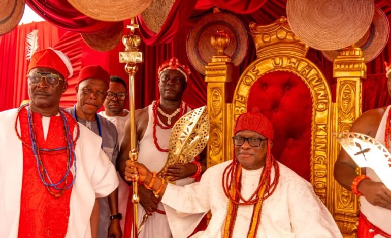 Ex-Edo Senator, Alimikhena, Installed Okumagbe Of Uwanno Kingdom