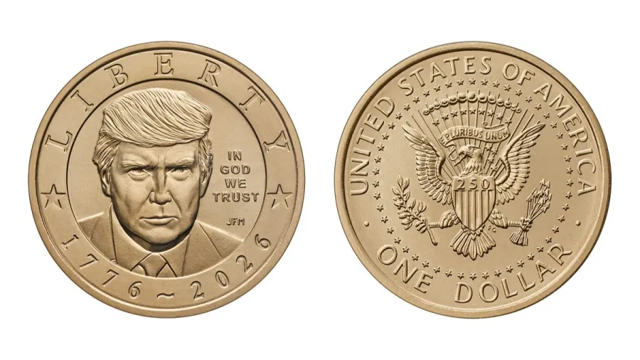 US Mint releases $1 coins featuring Trump